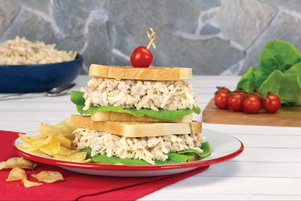 Cheesy Ham Salad Sandwich