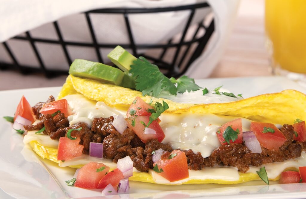 Mexican Omelet with Hot Pepper Jack